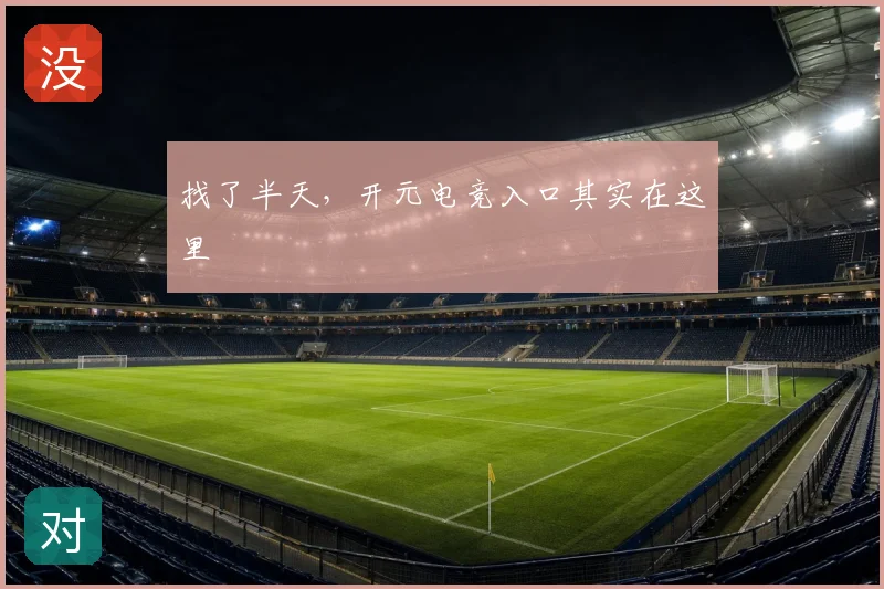 找了半天,开元电竞入口其实在这里